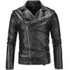 Erkekler Tasarımcı PU Deri Biker Ceket Motosiklet Ceket Zip Up Dış Giyim Tops