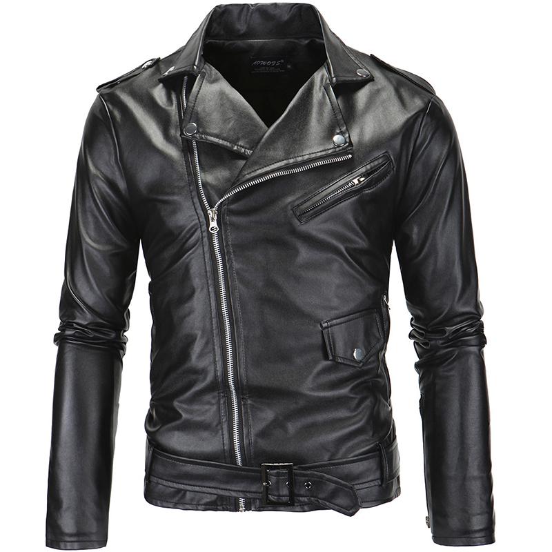 Erkekler Tasarımcı PU Deri Biker Ceket Motosiklet Ceket Zip Up Dış Giyim Tops