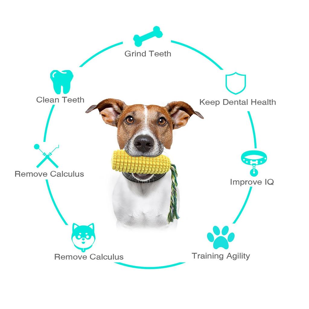 Maisförmige quietschende Hundespielzeuge Welpenspielzeug Hundeartikel Hunde Kauspielzeug Baumwollseil