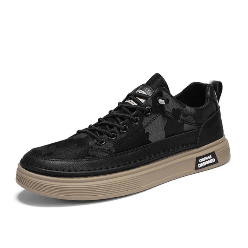Round Headboard Shoes For Men's Casual Sports Shoes Simple Commuting Light Spring And Autumn Style Breathable Comfortable