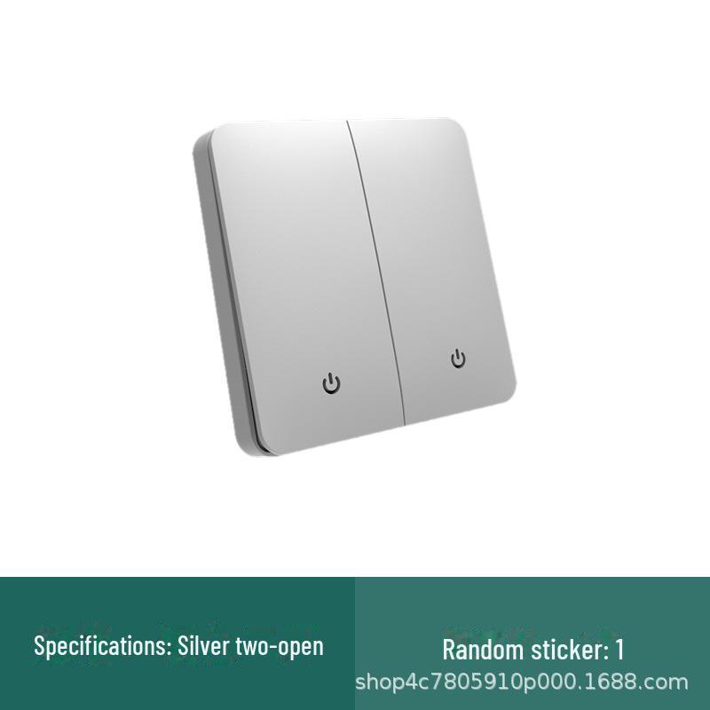 "Panou Comutator Basculant Wireless RF cu Control Dual cu Instalare Fără Lipire"