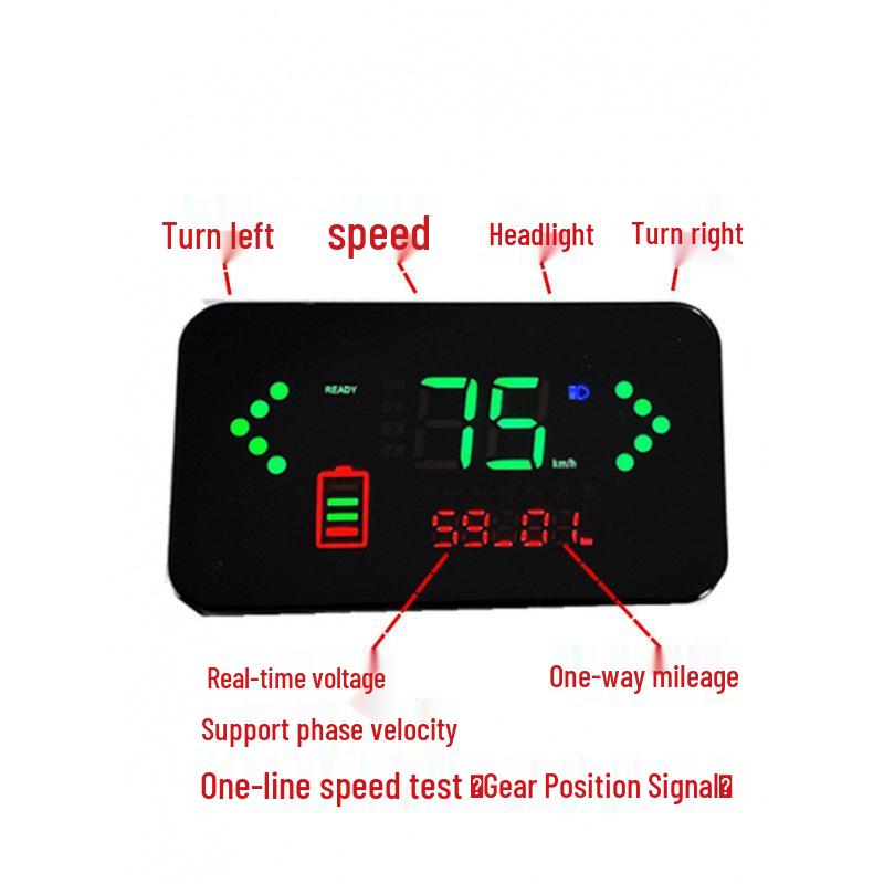 Turtle King Electric Bike LED Display: 48V/60V/72V Speedometer & Odometer for Little Turtle King & Big Golden Bull Models
