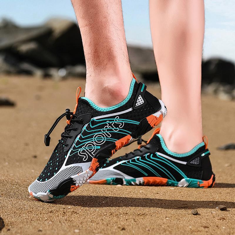 Fashion Summer Upstream Wading Shoes Five Fingers Beach Barefoot Colorful Sandals Men Women Pool Swimming Portable Aqua Sneakers Unisex