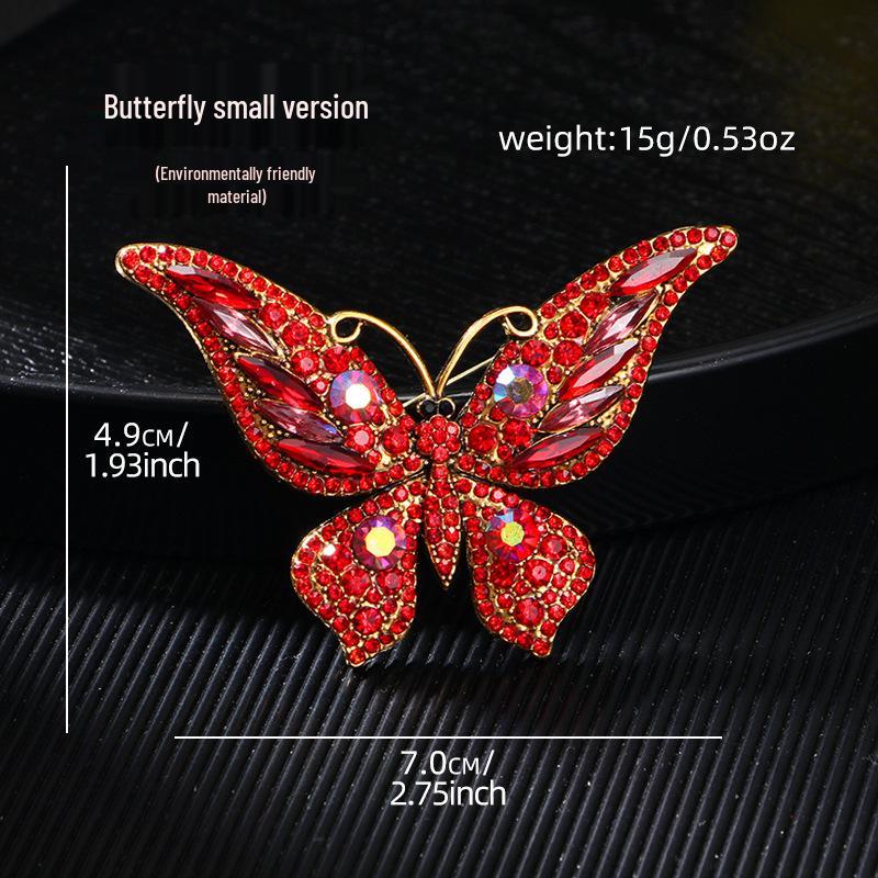 

Экологичная высококачественная винтажная брошь-бабочка из хрусталя - Элегантный модный аксессуар для женщин