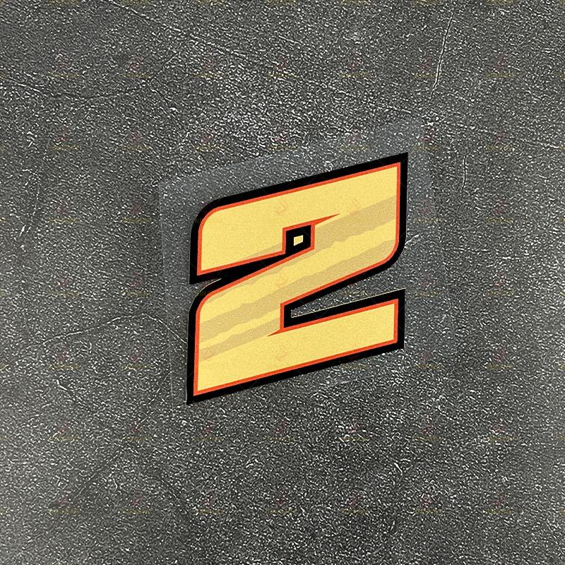 1pc Gold Nmnber 0-9 Motorcycle Stickers Waterproof for Motorcycle Fairing Helmet Car Window Scooters Universal Vinyl Decals