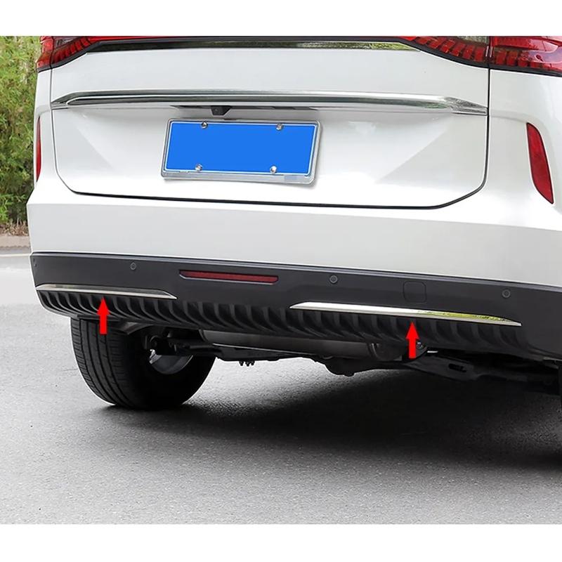 For Haval H6 3th   Rear Bumper Trim Stainless Steel Protective Strips Decoration Chrome Sticker Car Styling Accessories