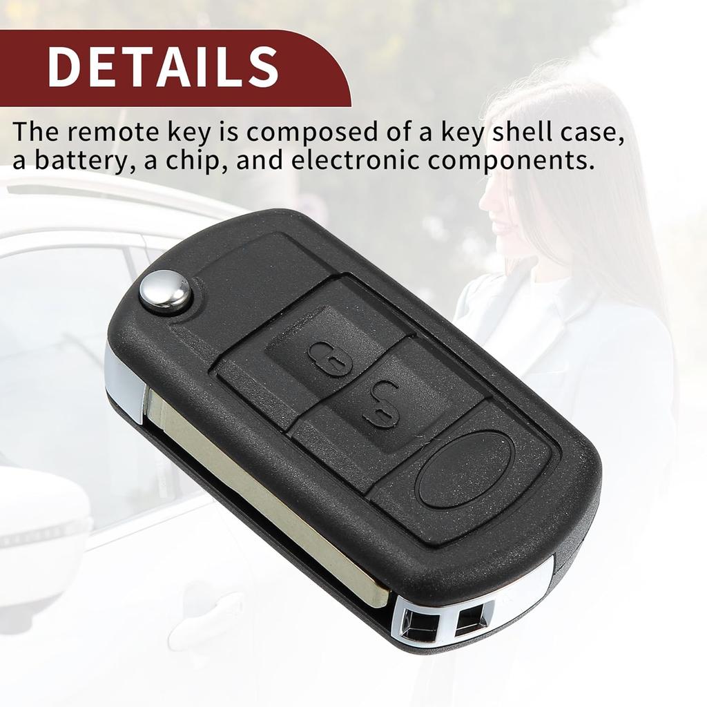 Keyless Entry Remote for Land Rover Range Rover 2006-2010 433Mhz NT8-15K6014CFFTXA NT815K6014CFFTXA 3 Button Reusable | Control Replacement Car Key