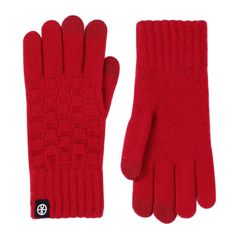 Xihong Winter Checkered Knitted Gloves