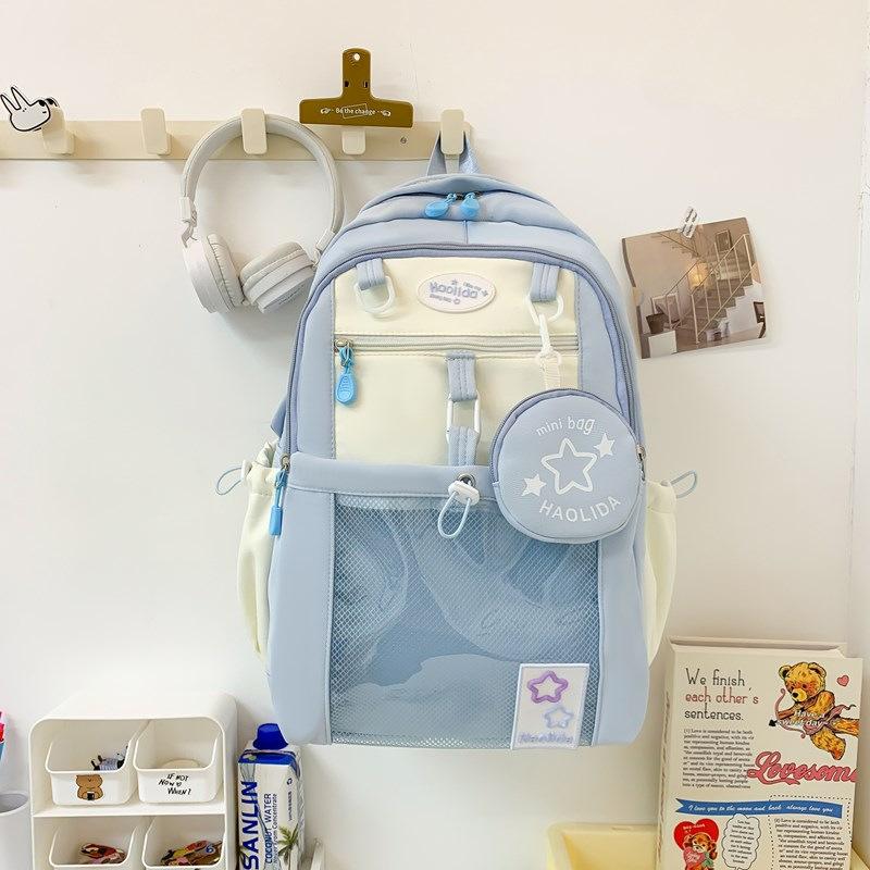 Junior High School Students High-quality Men and Women with the Same Large-capacity Schoolbag Versatile Pain Bag Cute College Style Backpack