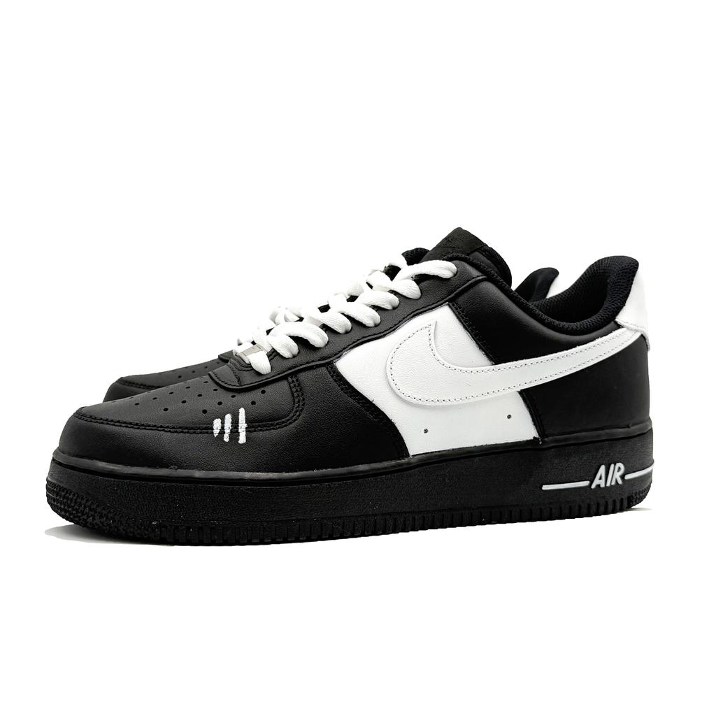 Nike Air Force 1 Slip Resistant Abrasion Resistant Low Top Skateboard Shoes Unisex Black White CW2288-001(Team856-1.0)