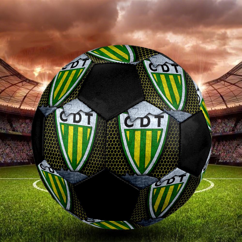 SIZE 5 CD Tondela Soccer Ball Colorful All Ages Machine Stitched PVC Competition Ready Durable High-Bounce