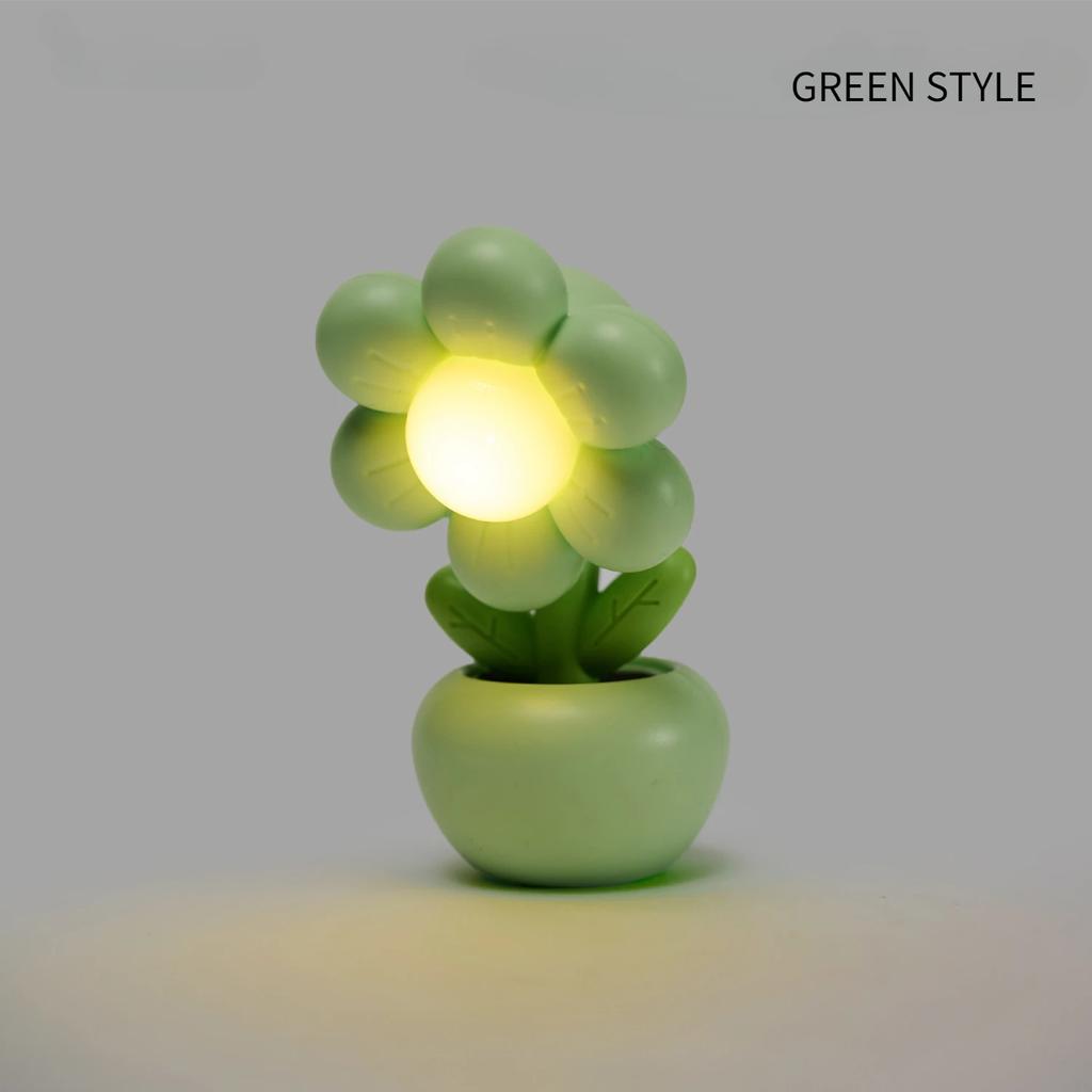 LED Floral Mini Night Light For Bedroom Desk Mini Deco Table Lamp Children's Room Gift Creative Decoration Night Lamps