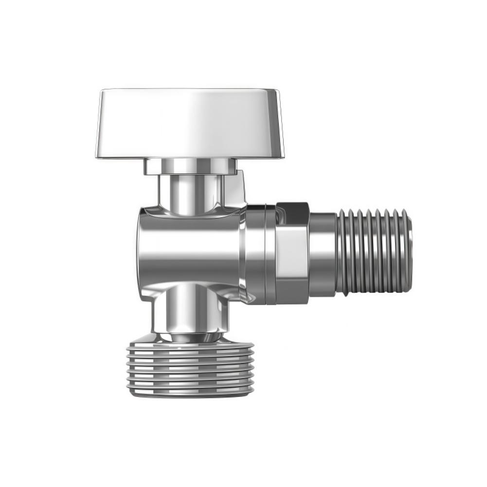 Polished Chrome Zinc Alloy Corner Valve Faucet for Plumbing with For Durable Construction and Easy Installation