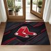 Boston Red Sox Design Crystal Velvet Rug Soft Decorative Mat for Bedroom Entrance