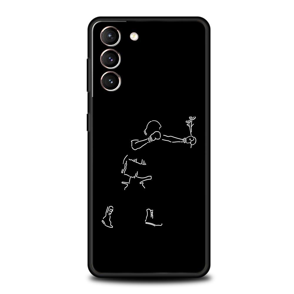 Phone Case For Samsung Galaxy S25 Edge S24 S23 S22 S21 Ultra S20 FE 5G S10 S10E S9 Plus Soft TPU Cover Boxing Champion Themed