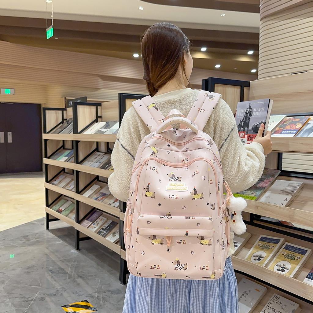 Schoolbag Japanese ins cute schoolbag girl, junior high school girl, high school student, large capacity load reduction class backpack student