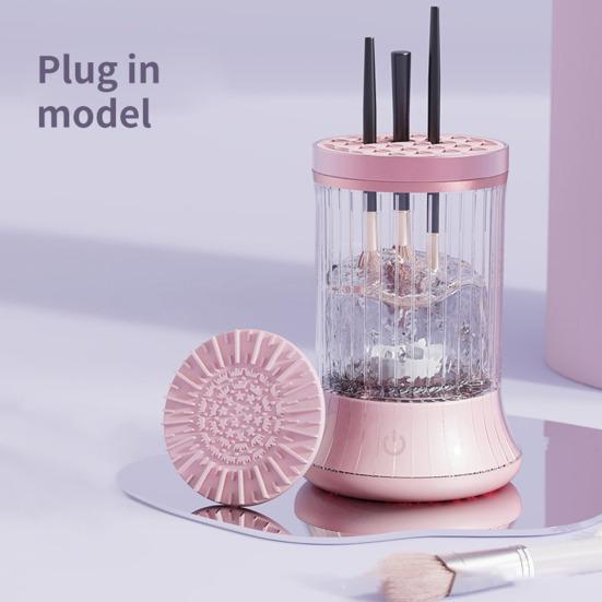 Makeup Brush Cleaner Electric Automatic Spinning Cosmetic Brush Washer Portable Cleaning Machine Makeup Accessory Cleaning Tool