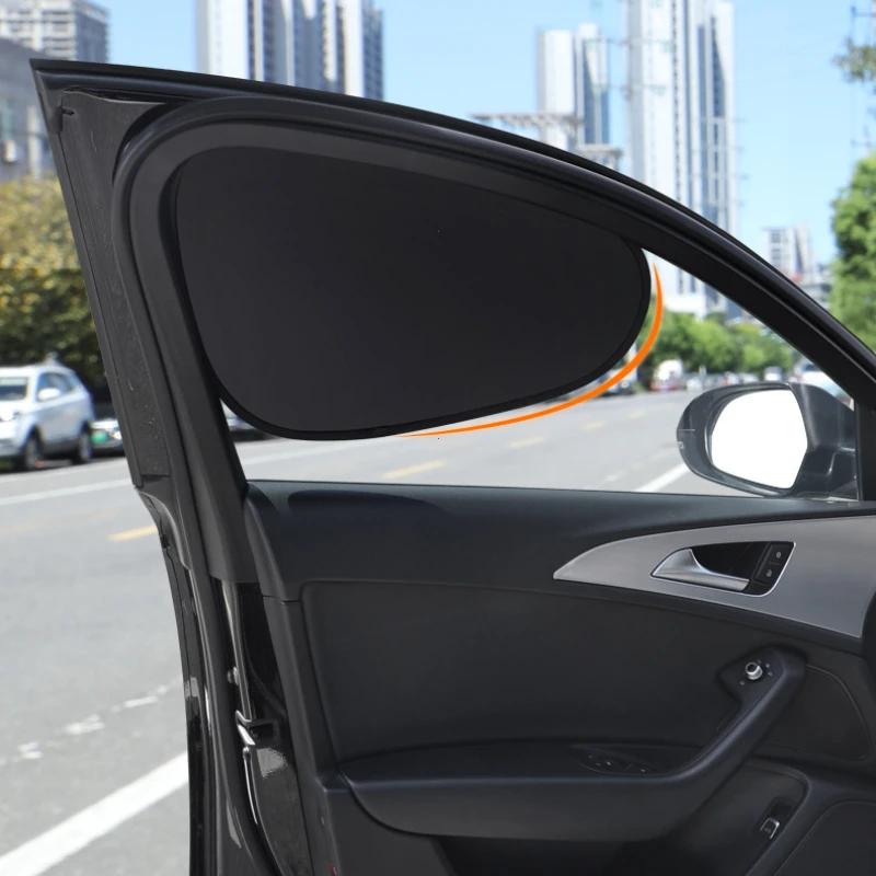 Car Side Window Curtain Universal Foldable Auto Sun Shade Cover Front Rear Side Window Shield Private Anti Sun UV