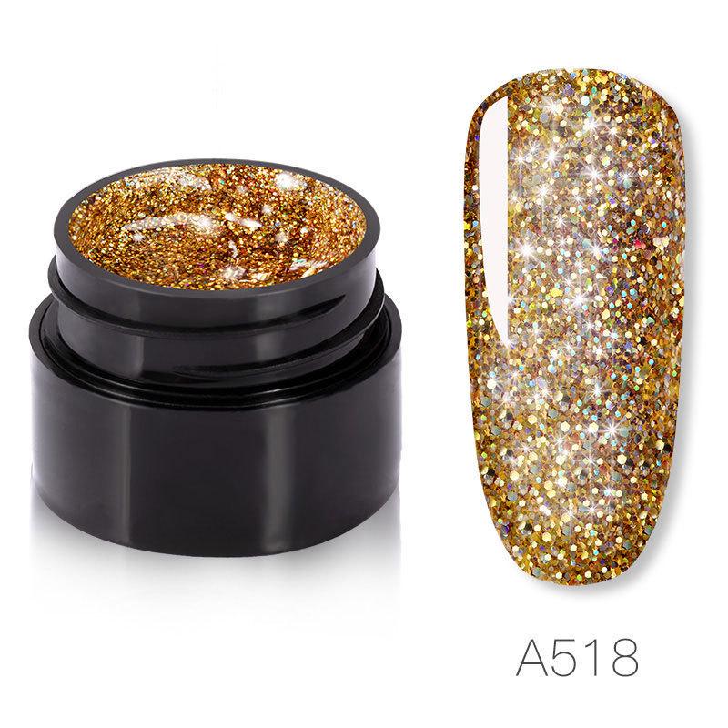 

УФ-гель-лак для ногтей Неоновый Радужный гибридный лак Платиновый гель-краска Набор для маникюра A518 жёлтый