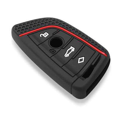 Silicone Car Remote Key Case Cover Shell For BMW X1 X3 X5 X6 X7 1 3 5 6 7 Series G20 G30 G11 F15 F16 G01 G02 F48 Car Accessories