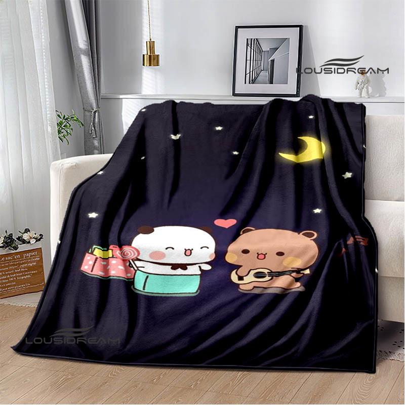 Cute cartoon bear Printed blankets picnic blanket Warm Flannel blankets Soft and comfortable blanket bed linings Birthday Gift