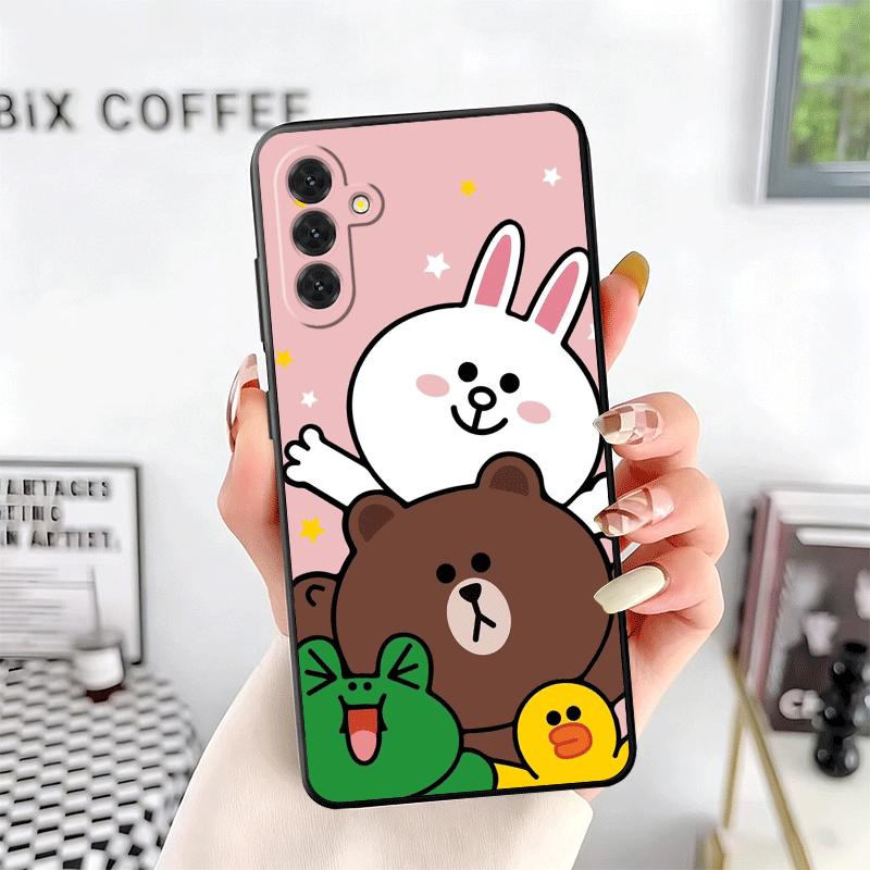 Cartoon Bear B-Browns C-Conys Soft Phone Case for Samsung A17 A37 A57 A16 A26 A36 A56 A15 A25 A35 A55 A14 A24 A34 A54 A13 A23 A3