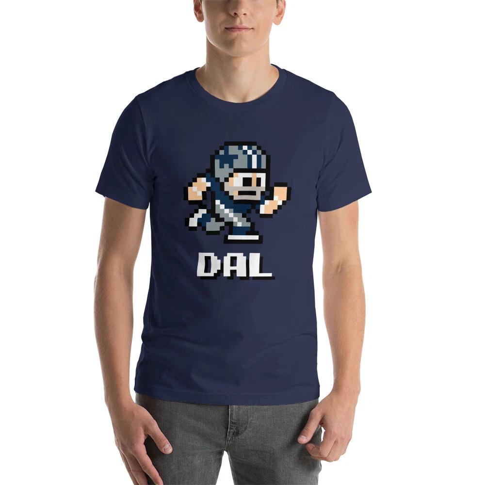 Dallas Cowboys NES Football Player 8-bit Tecmo Super Bowl Nintendo T-Shirt S