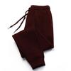 Men Solid Color Casual Sweatpants Drawstring Elastic Waistband Pockets Sport Pants Wide Leg Jogging Pants