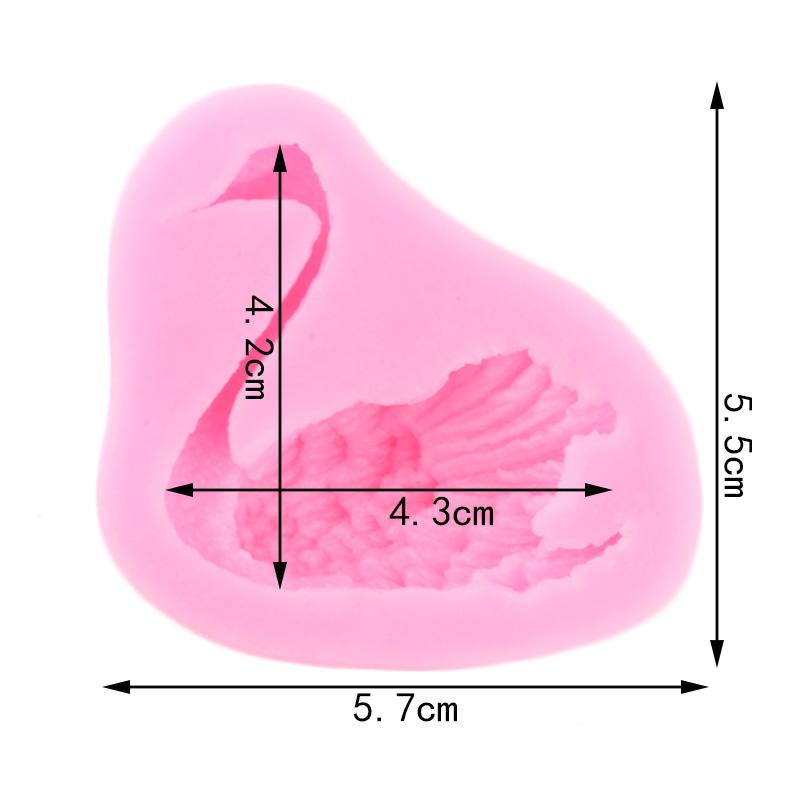

Силиконовая форма «Лебедь», 3D инструменты для украшения торта из помадки, формы для конфет, смолы, глины, формы для шоколадной мастики, кухонные аксессуары синий