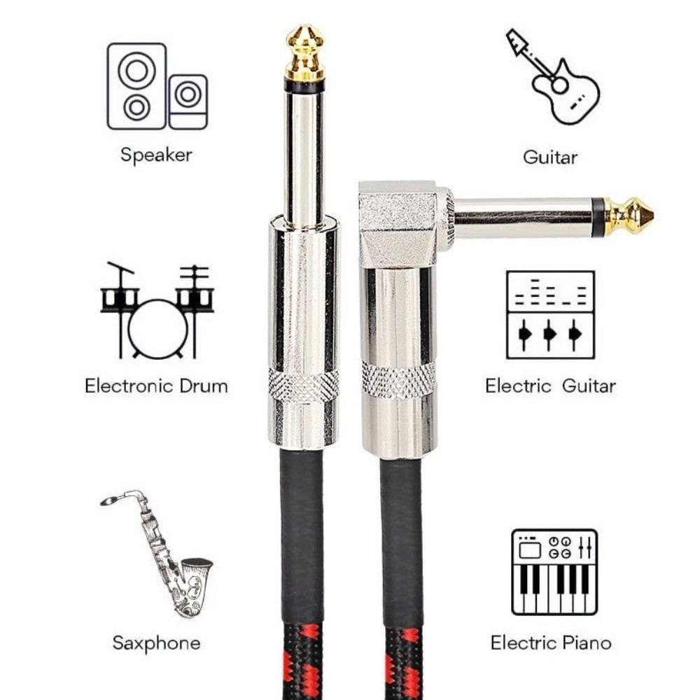 Metal Head 6.35mm Audio Cable Mono Cable Noise Reduction Cable  Live Performance