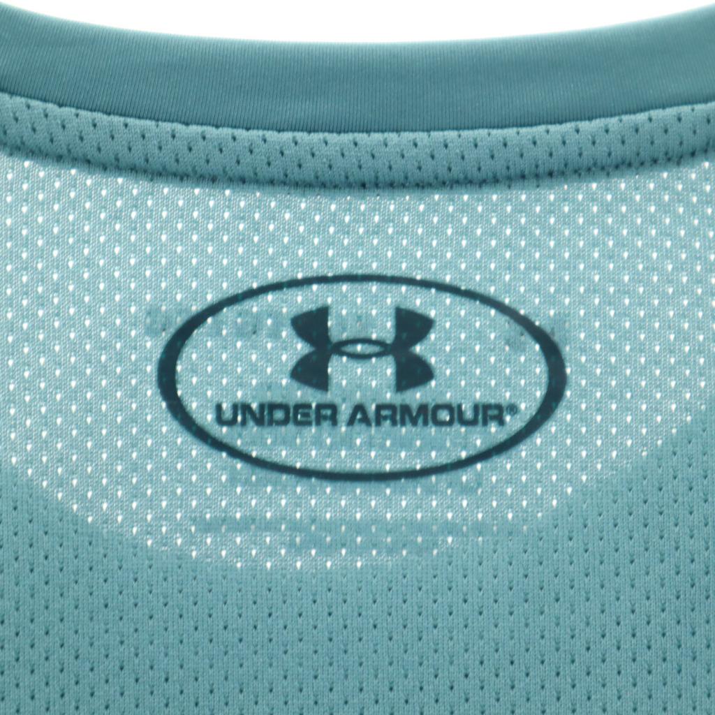 Under Armour Trainings T-Shirt kurzärmlig Mesh-Einsätze XL Grün System Herren Gebraucht