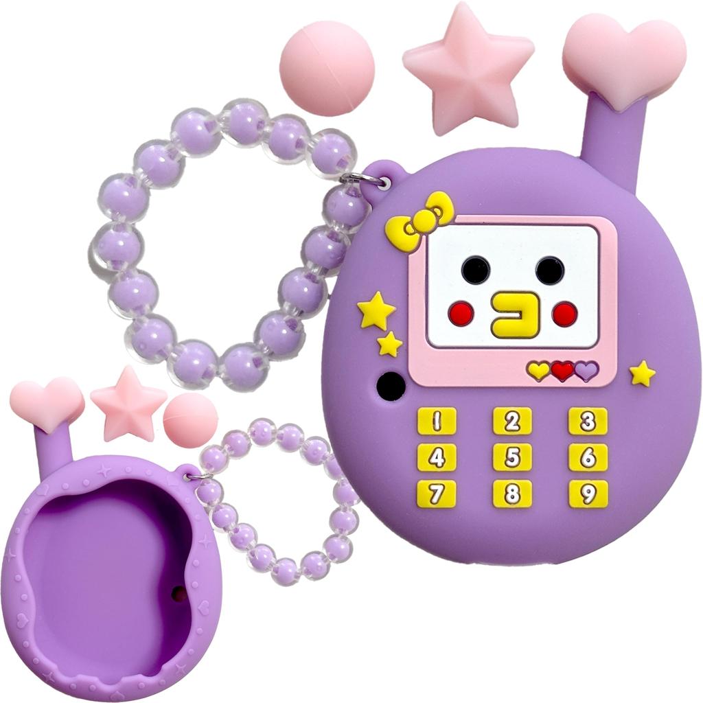 SCLAB Tamagotchi UNI Kompatibelt Beskyttelsesdeksel i Silikon til Telefon for Elektronisk Kjæledyr Virtuelt Kjæledyr Deksel/Uni Tamagotchi, Spill, (Lilla)
