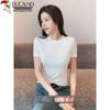 Woodpecker Women's Slim Fit Ribbed Round Neck T-Shirt
