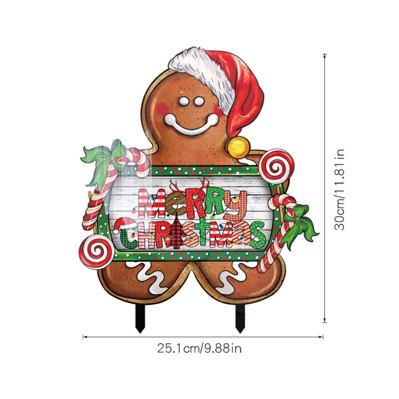 Christmas Chicken with Bulb Stakes Xmas Garden Yard Signs Rooster Yard Art Outdoor Christmas Decorations for Lawn Patio