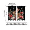 Set Of 2 Filtering Curtains Excluding Rods Non Movable Without Batteries Rabbit Floral Moon Use Bedrooms Vintage Made Polyester Master Bedroom Window