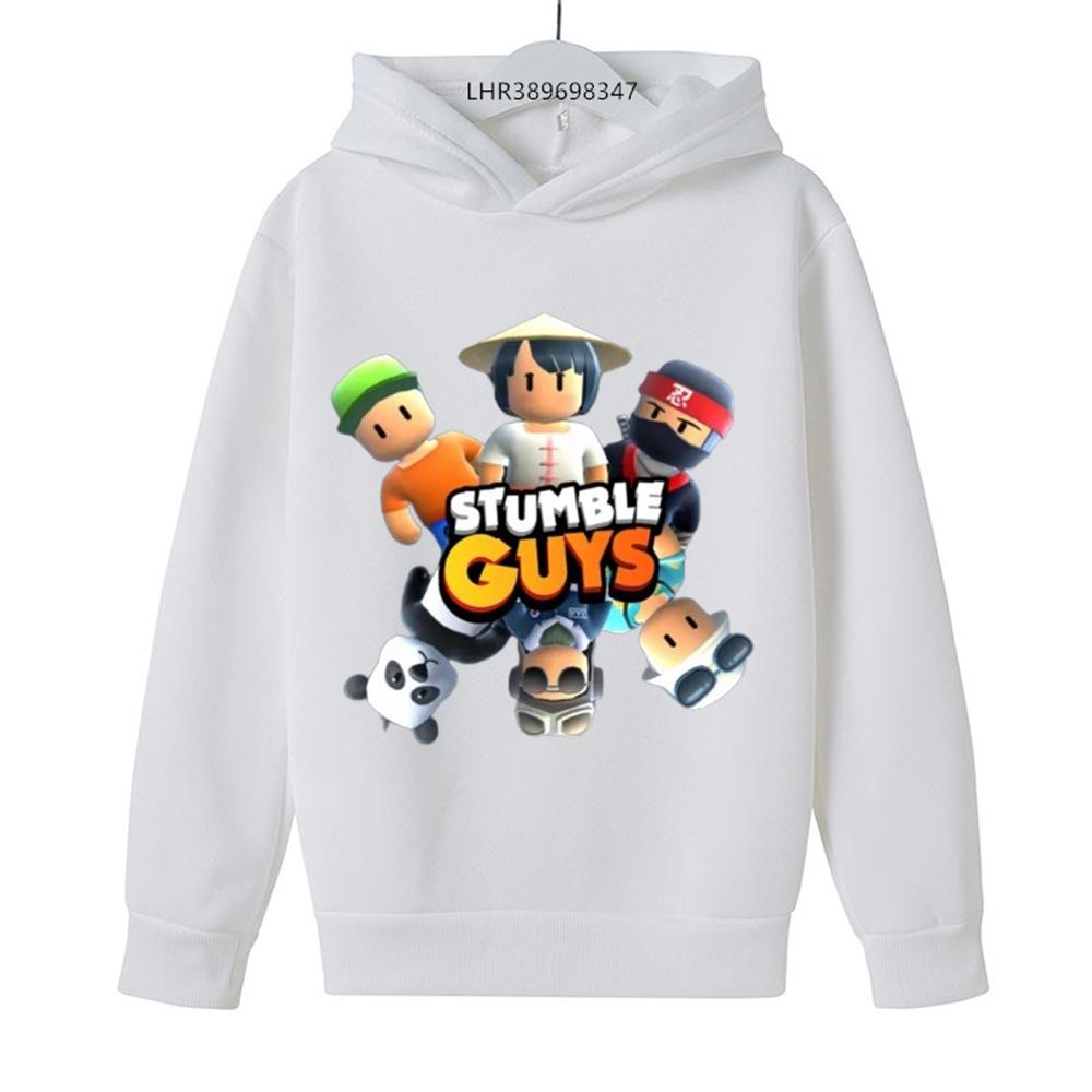 Stumble Guys Autumn Winter Sweatshirt Tops Hoodie Children's Hoodie Clothing Suitable for 3-12 Years Boys Girls Hood Outerwear