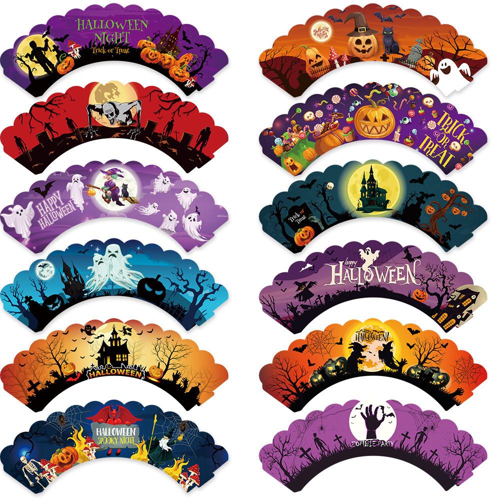Halloween Border Cake Set With Paper Material For Venue And Party Decorations