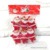 Santa Claus Red Flocked Glitter Christmas Tree Ornaments - 6 Colors