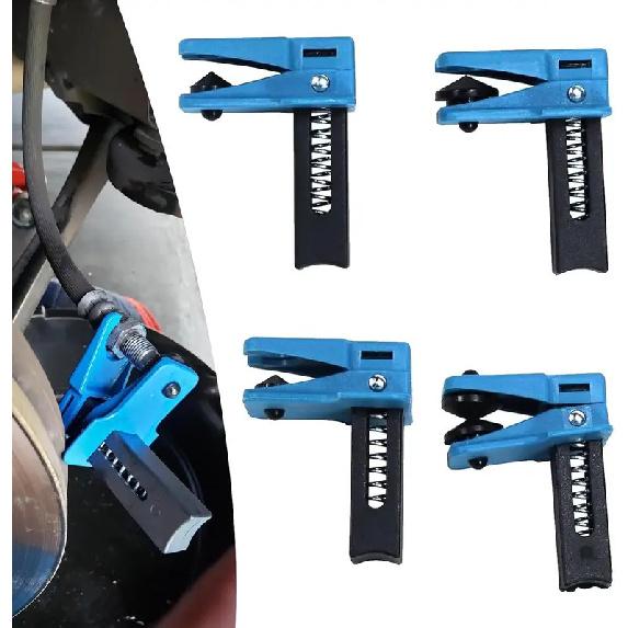 4PCS Car Brake Tubing Clamp Fluid Line Stoppers Vertical Oil Pipe Clamp Banjo Stopper Set For Fuel Rail Hose A/C Line Brake Line