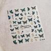 Gradient White Pink Butterfly Flower Shiny Stars Chic Spring Petal 5D Soft Adhesive Nail Art Stickers Decorations Manicure Decal