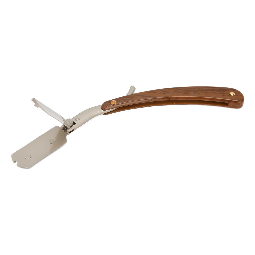 Straight Razor Plastic Zinc Alloy Sturdy Durable Safe Nonslip Streamline Lightweight Barber Razor for Home Barber Shop