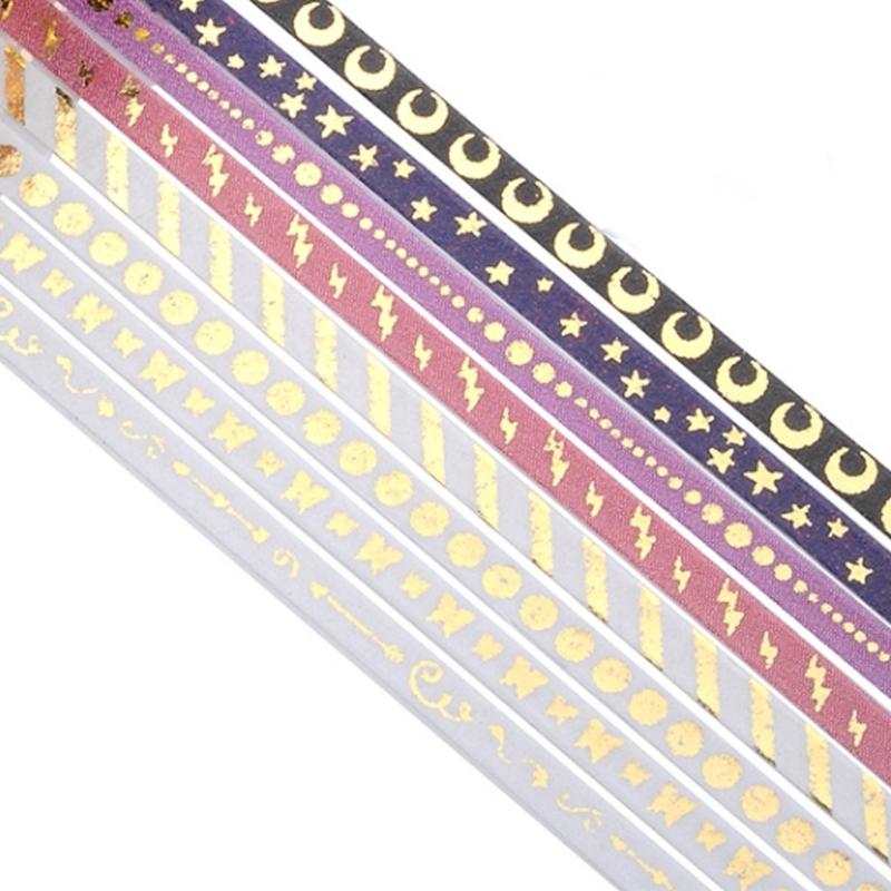 16 Rollen Papierband Glitzerndes Washitape Schmales Maskingtape Dekoband Künstlerband Scrapbooking-Zubehör
