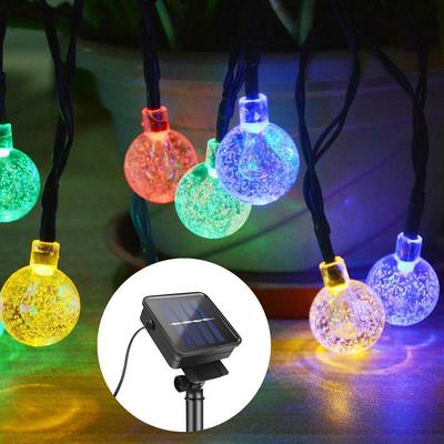 6M solaire LED chaîne lumière 30 LED s cristal ampoule fée guirlande lumineuse en plein air noël Patio cour jardin paysage décoration lampe