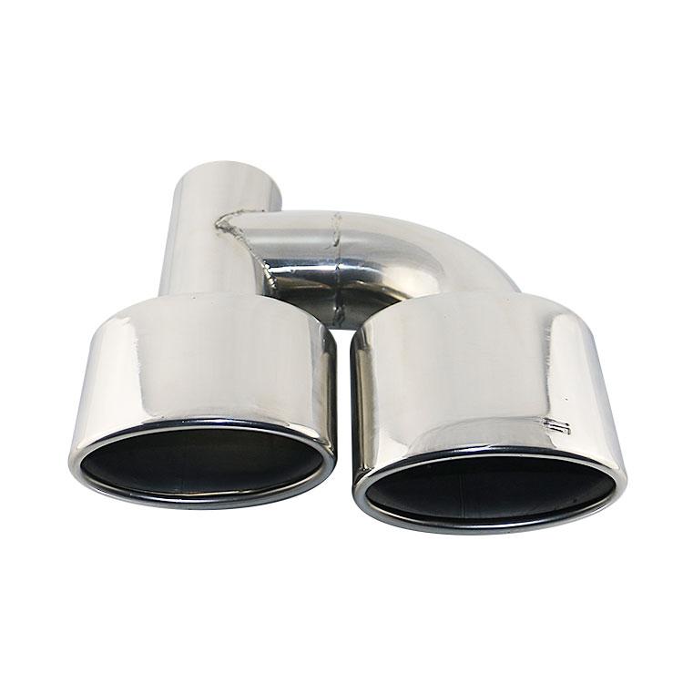 

1PCS Inter 63mm Dual oval Outlet Car exhaust tip Stainless steel Rolled Muffler Tail Pipe for AG C-Classs C200 C260 C300 C350 EJ30213a-Left