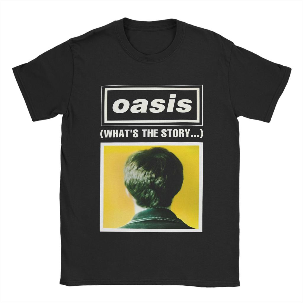 Funny O-Oasis Definitely Maybe T Shirt Men's Cotton Short Sleeve O-neck Summer Top Tee