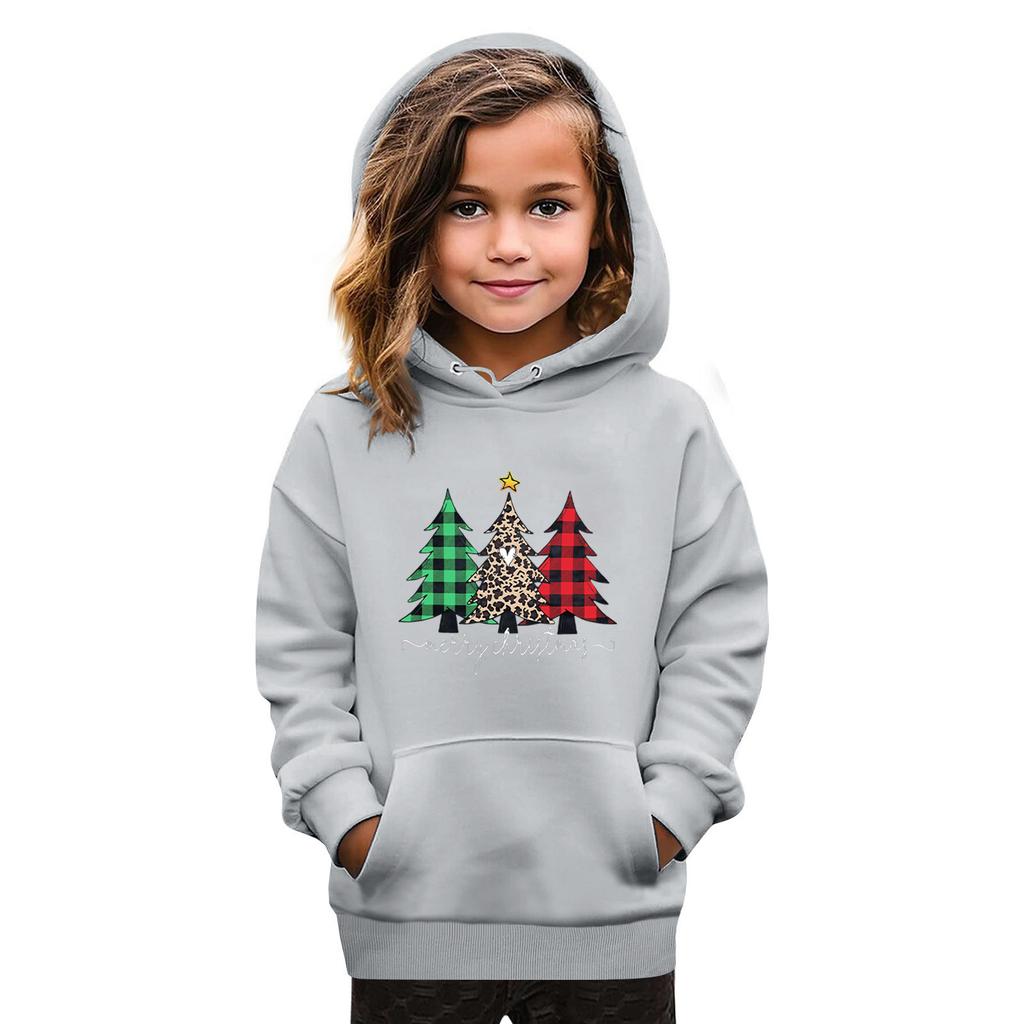 Sweatshirts For Teen Girls Hoodies Long Sleeve Drawstring Pullover Cute Oversized Hoodie Christmas Day