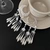 Metal Ethnic Style Headwear crescent moon Hanfu Hair Clip Crescent Shape Tassel Hairpin  For Girl