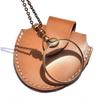 India Brass Necklace magnifier with Chain Magnifying Glass Leather cover 2x magnifier  (Brown)