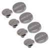 50 Sets 10mm Nietmuttern und Schrauben Zinklegierung Flachkopf Schlitznieten und Schrauben für Lederhandwerk Bekleidungsdekoration Silber