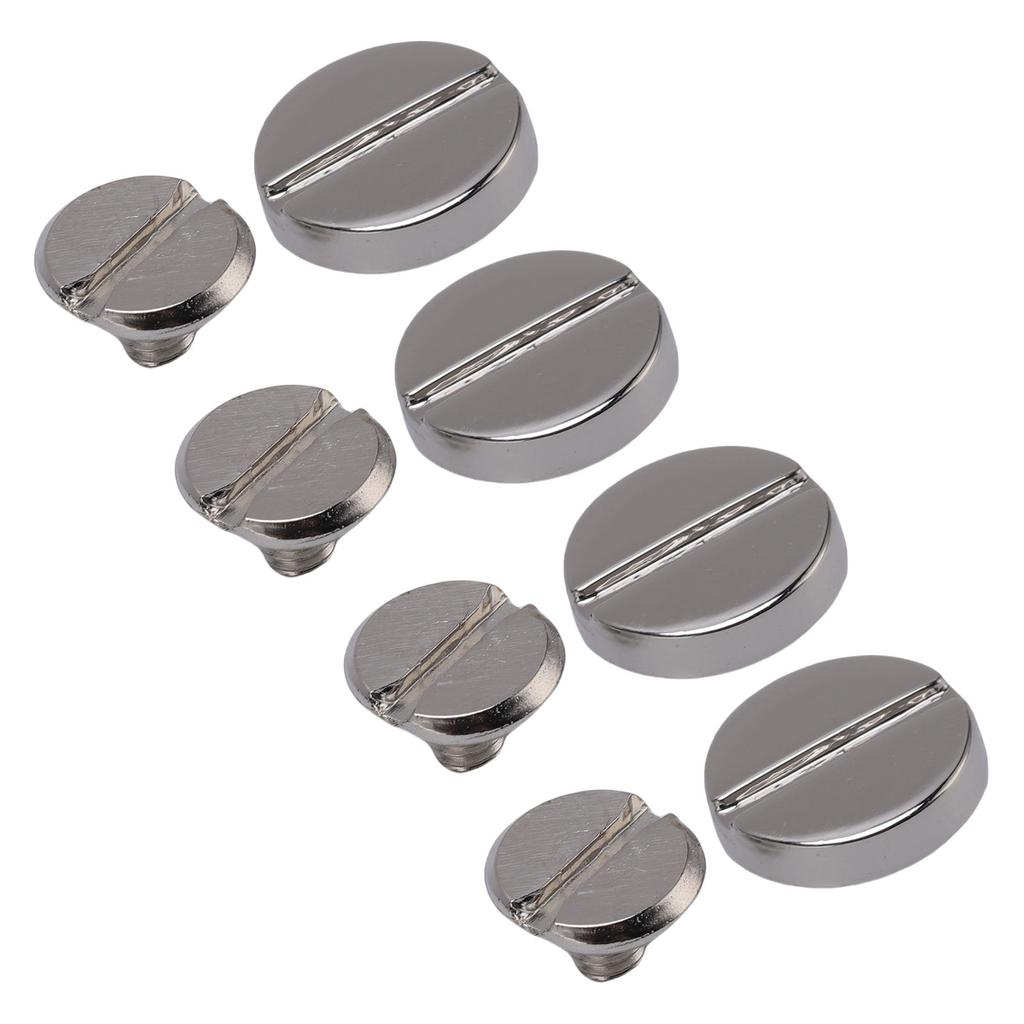 50 Sets 10mm Nietmuttern und Schrauben Zinklegierung Flachkopf Schlitznieten und Schrauben für Lederhandwerk Bekleidungsdekoration Silber
